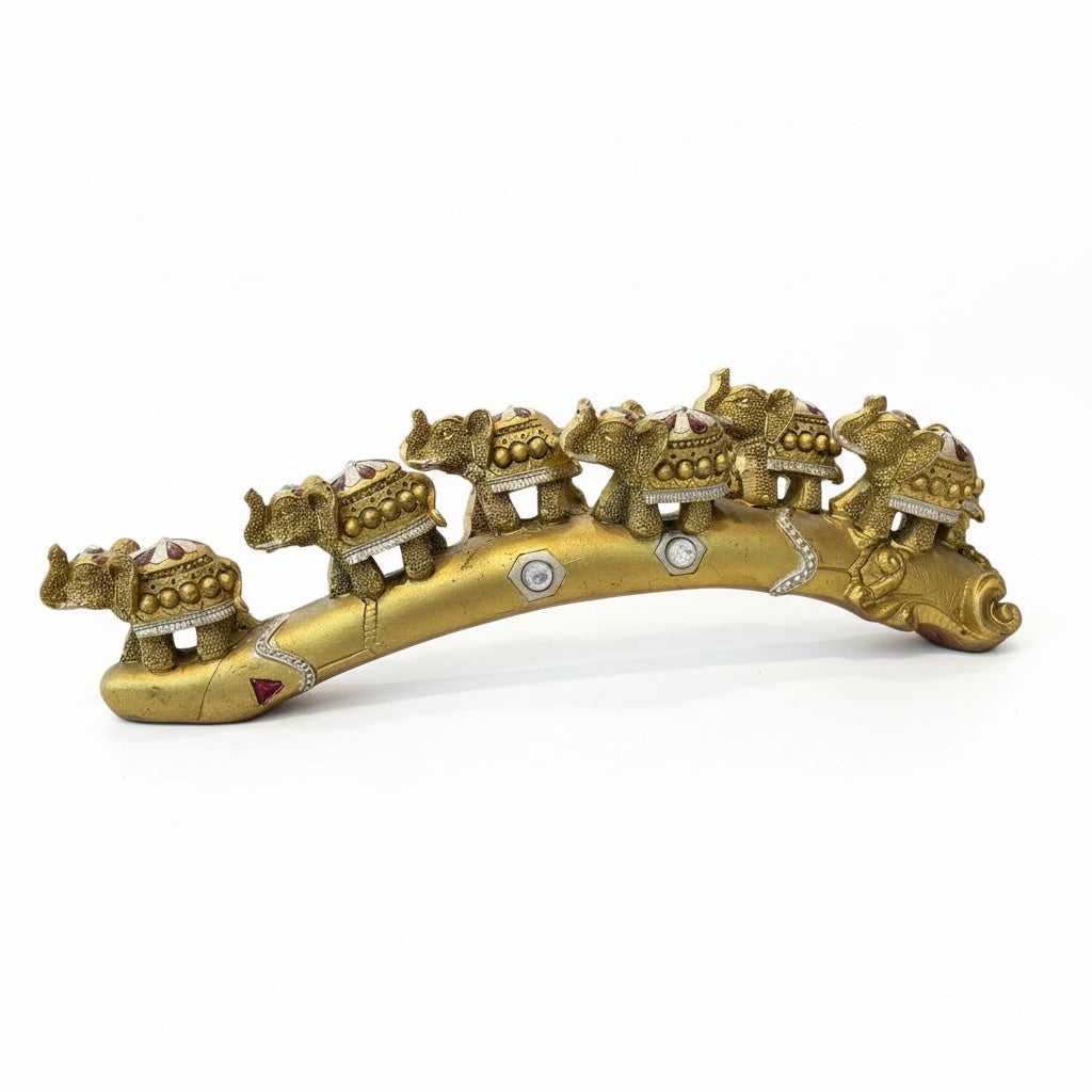 Cuerno De 7 Elefantes Protección Y Abundancia Resina 8cm by ARTICULOS ESOTERICOS LETY