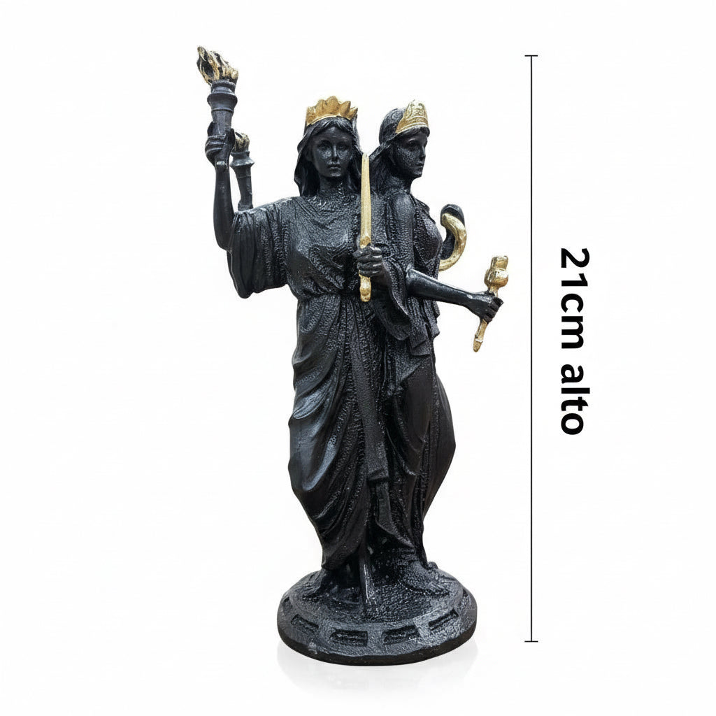 Estatua Hecate Triple Diosa Resina 21cm by HEREJE