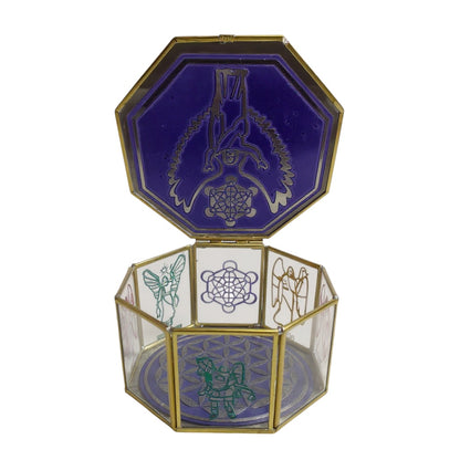 Metatron Con Los 7 Arcangeles Caja De Cristal 15 Cm Grabado by ARTICULOS ESOTERICOS LETY