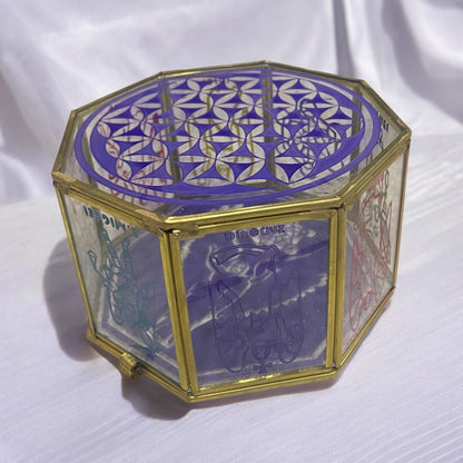 Metatron Con Los 7 Arcangeles Caja De Cristal 15 Cm Grabado by ARTICULOS ESOTERICOS LETY