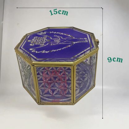 Metatron Con Los 7 Arcangeles Caja De Cristal 15 Cm Grabado by ARTICULOS ESOTERICOS LETY