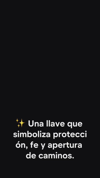 Llave Medalla San Benito 8 Cm Protección Metal Plateado