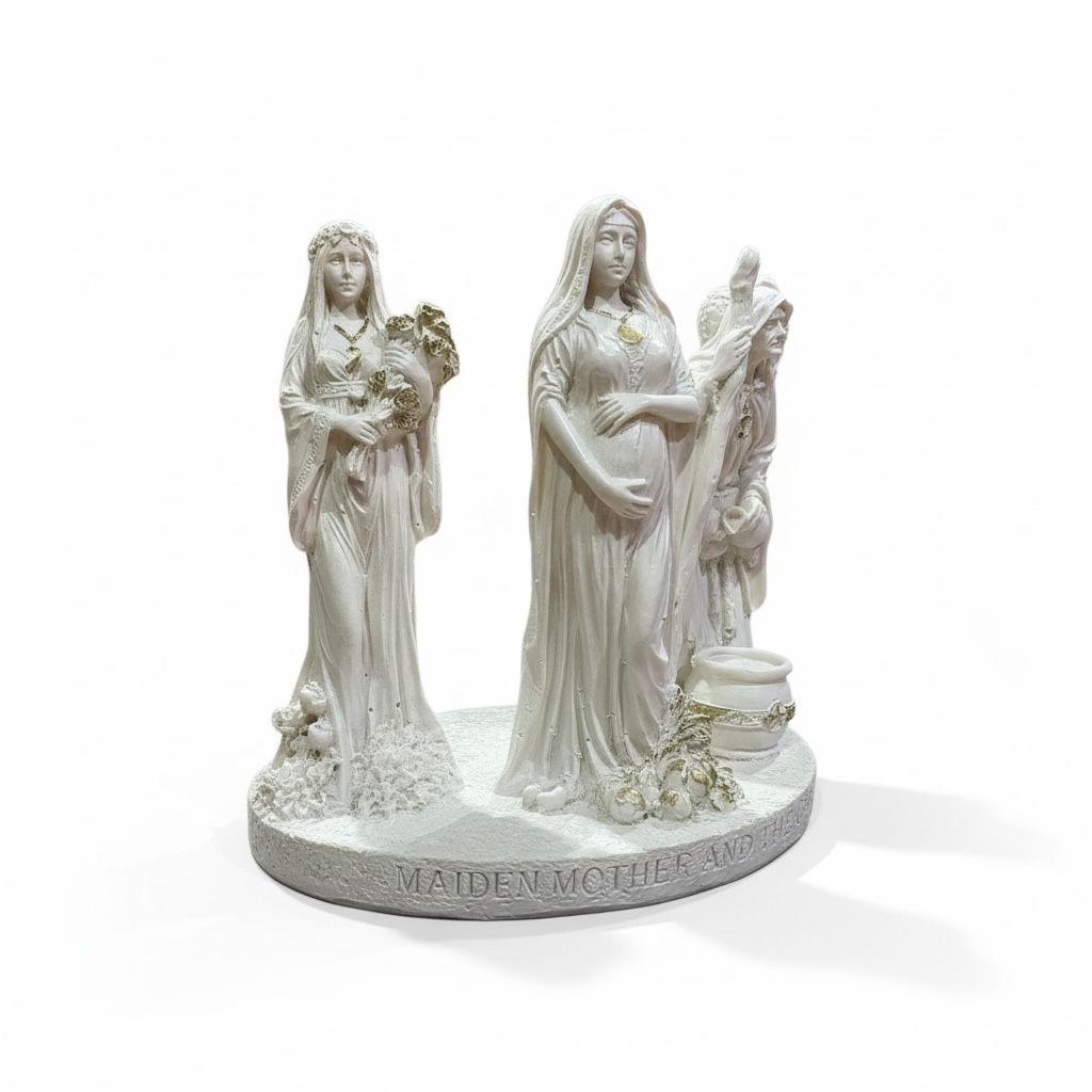Escultura Triple Diosa 11cm Resina Artículos Esotéricos Lety by HEREJE
